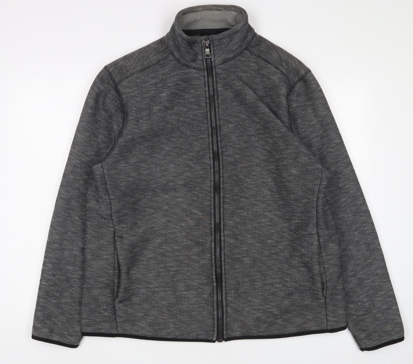 Mens UK Size XL Marks and Spencer Grey Full Zip Sweatshirt