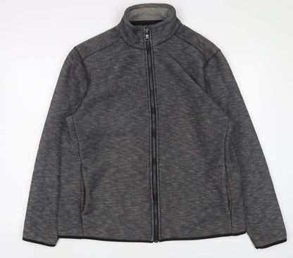 Mens UK Size XL Marks and Spencer Grey Full Zip Sweatshirt