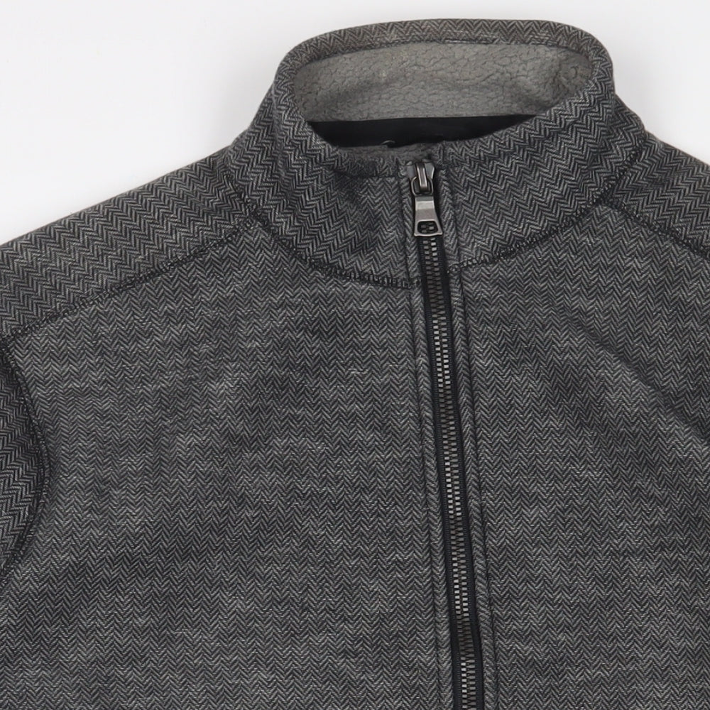 Mens UK Size XL Marks and Spencer Grey Full Zip Sweatshirt