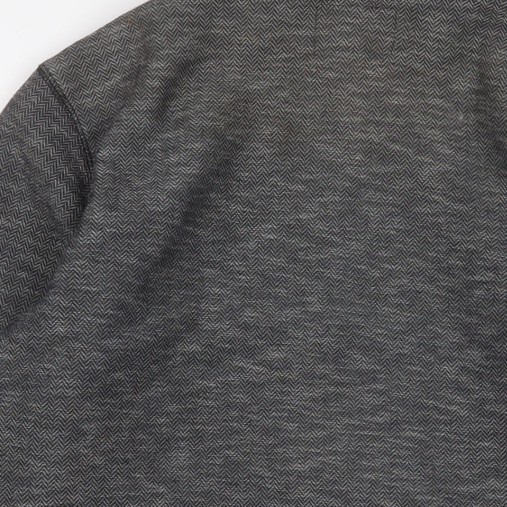 Mens UK Size XL Marks and Spencer Grey Full Zip Sweatshirt