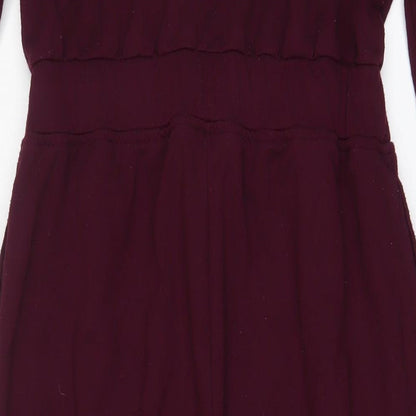 Gap Womens Purple Polyester Jumpsuit One-Piece Size S L30 in Button