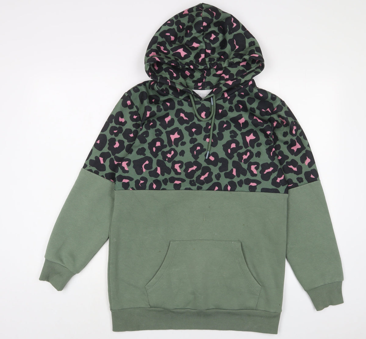 Womens UK Size S NEXT Green Pullover Hoodie