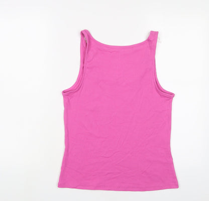 Womens UK Size M Marks and Spencer Pink Basic Tank