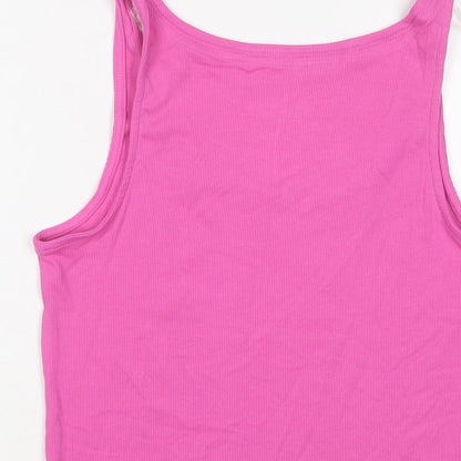 Womens UK Size M Marks and Spencer Pink Basic Tank