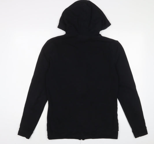 Womens UK Size M ASOS Black Full Zip Hoodie