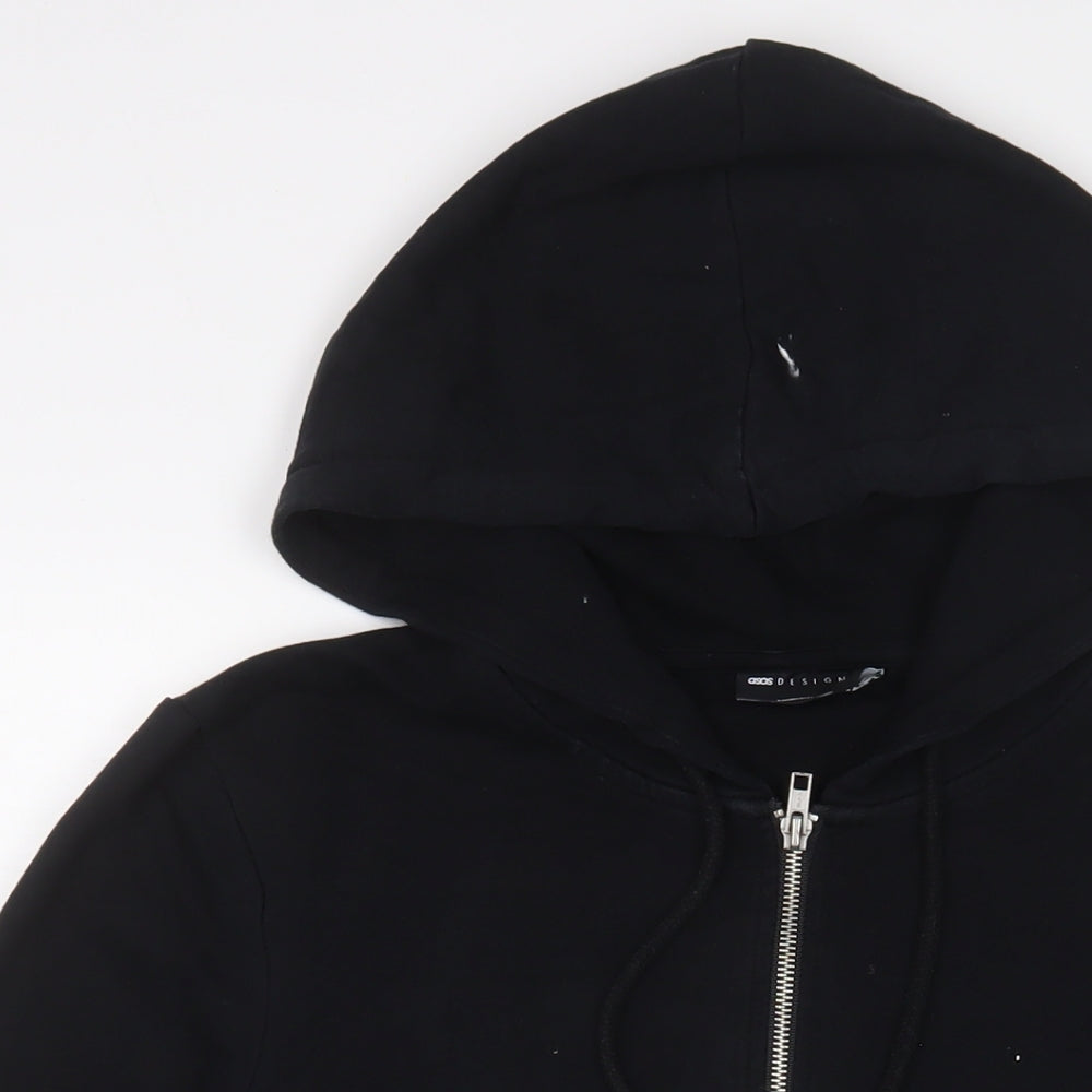 Womens UK Size M ASOS Black Full Zip Hoodie