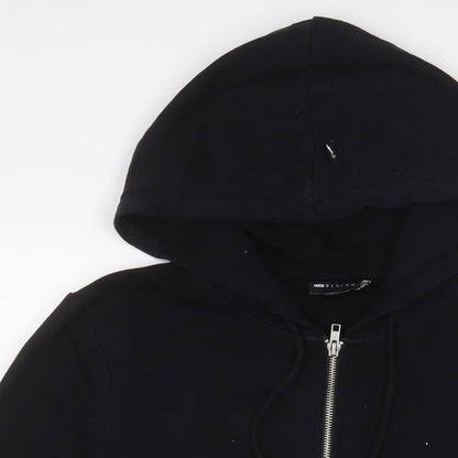 Womens UK Size M ASOS Black Full Zip Hoodie