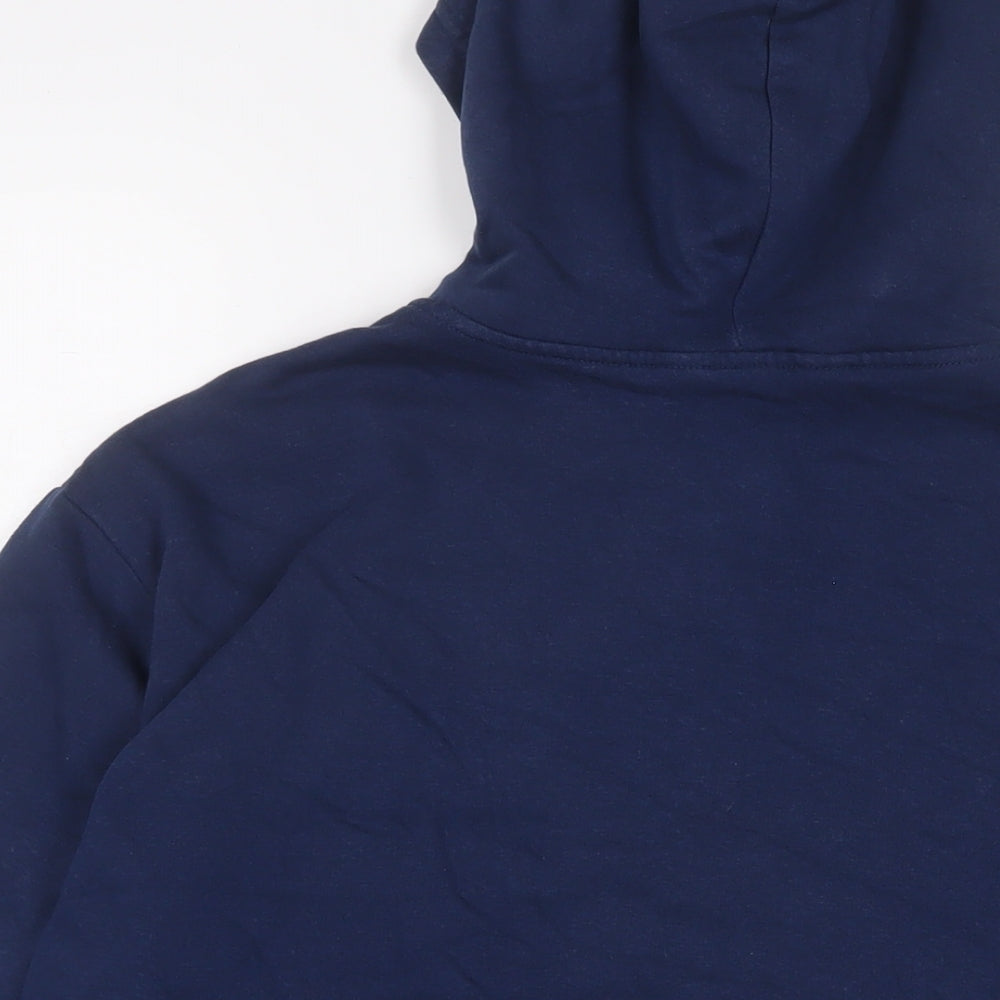 H&M Boys Blue Cotton Full Zip Hoodie Size 12 Years Zip - 12-14 Years