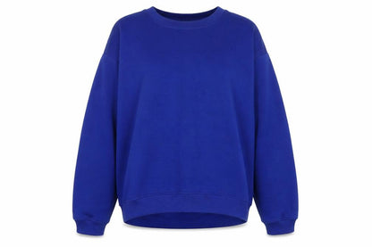 PRETTYLITTLETHING Womens Blue Cotton Pullover Sweatshirt Size M Pullover