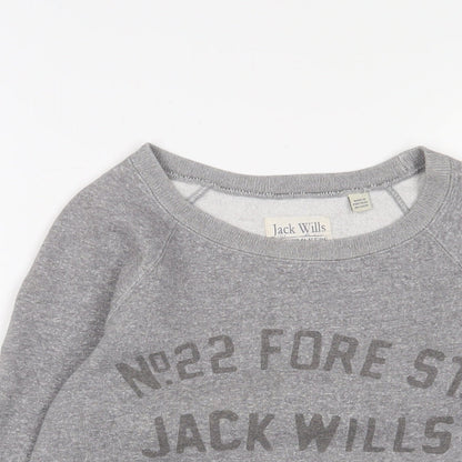 Womens UK Size 8 Jack Wills Grey Pullover Sweatshirt