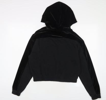PINK Womens Black Cotton Pullover Hoodie Size S Pullover