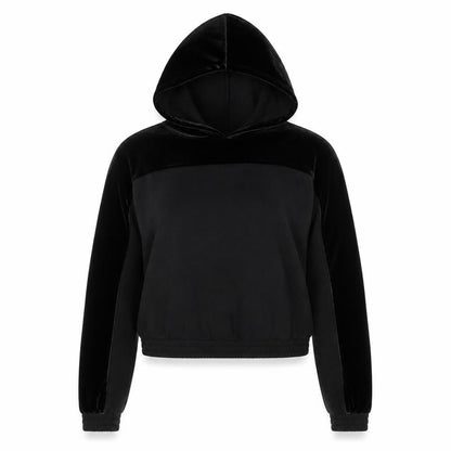 PINK Womens Black Cotton Pullover Hoodie Size S Pullover