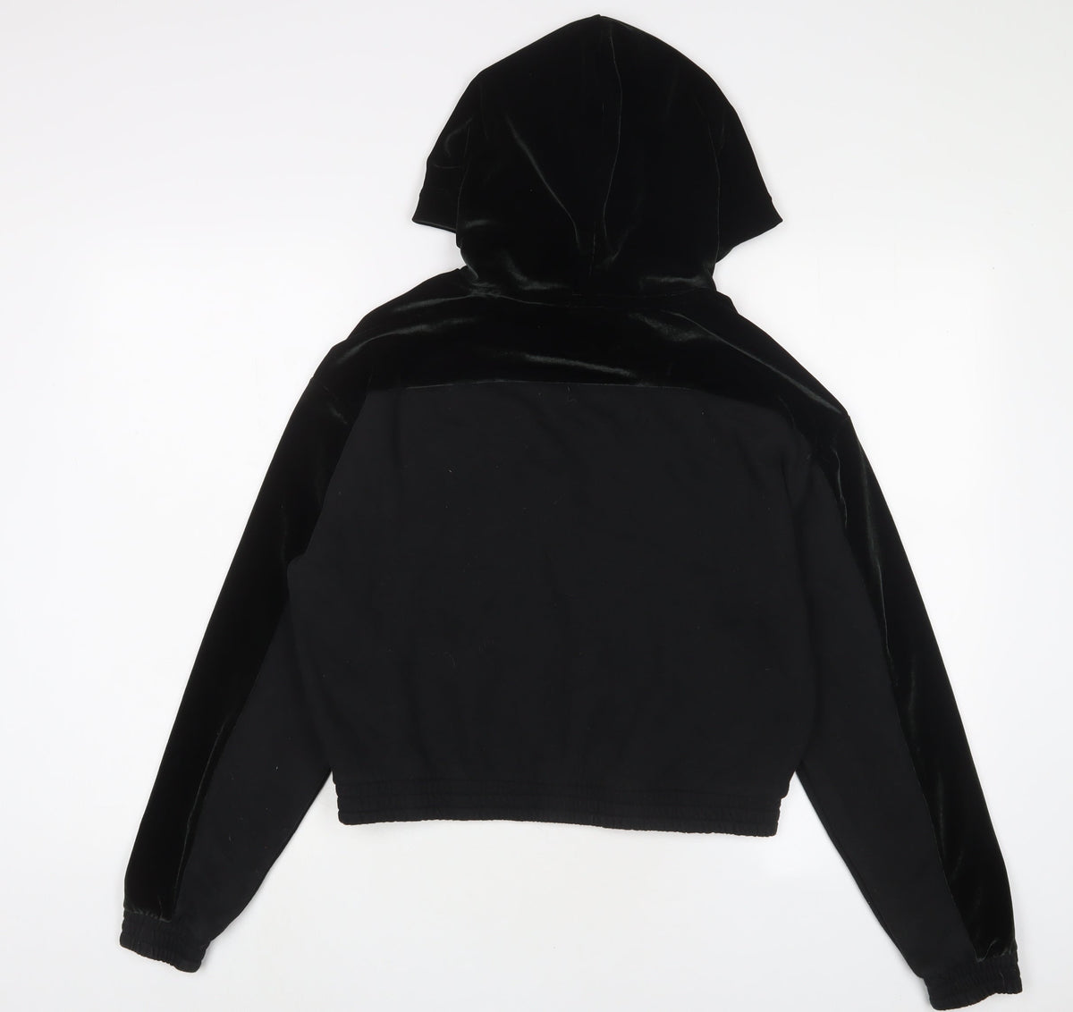 PINK Womens Black Cotton Pullover Hoodie Size S Pullover