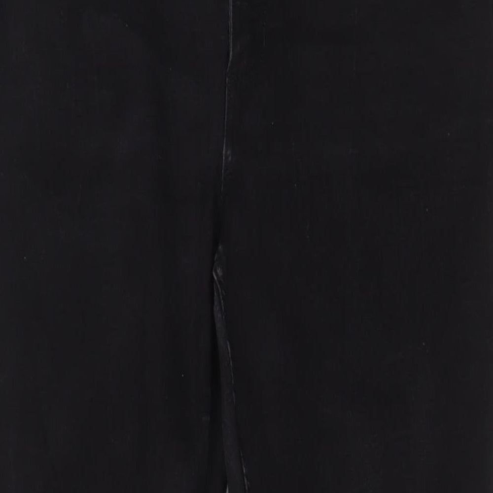 Marks and Spencer Womens Grey Cotton Skinny Jeans Size 16 L28 in Regular Zip