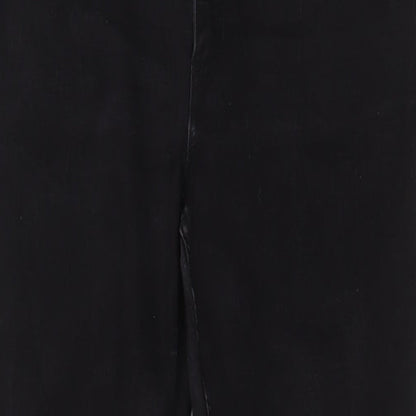 Marks and Spencer Womens Grey Cotton Skinny Jeans Size 16 L28 in Regular Zip