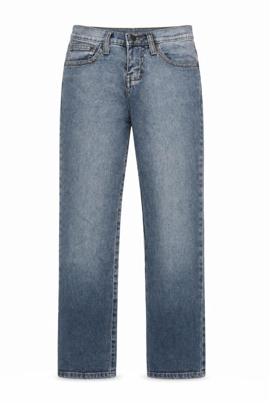 Dust D Womens Blue Cotton Straight Jeans Size 24 in L28 in Regular Zip