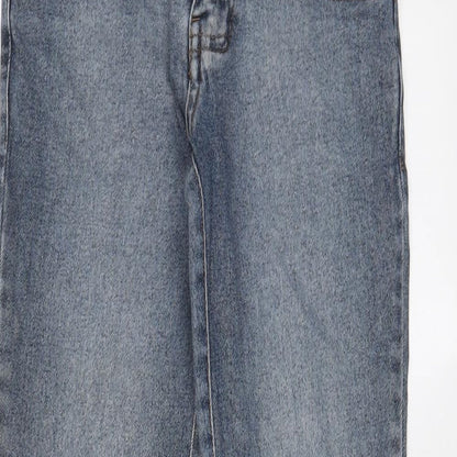 Dust D Womens Blue Cotton Straight Jeans Size 24 in L28 in Regular Zip