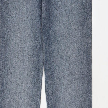 Dust D Womens Blue Cotton Straight Jeans Size 24 in L28 in Regular Zip