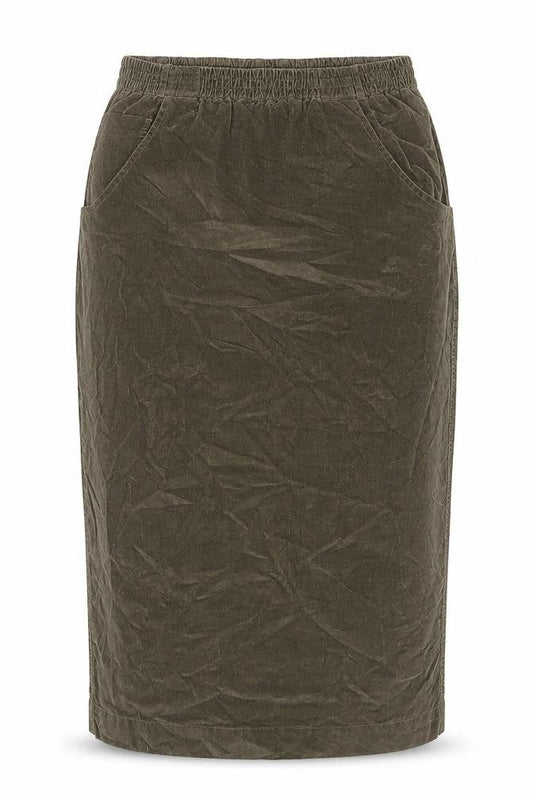 Masai Womens Green Cotton A-Line Skirt Size L