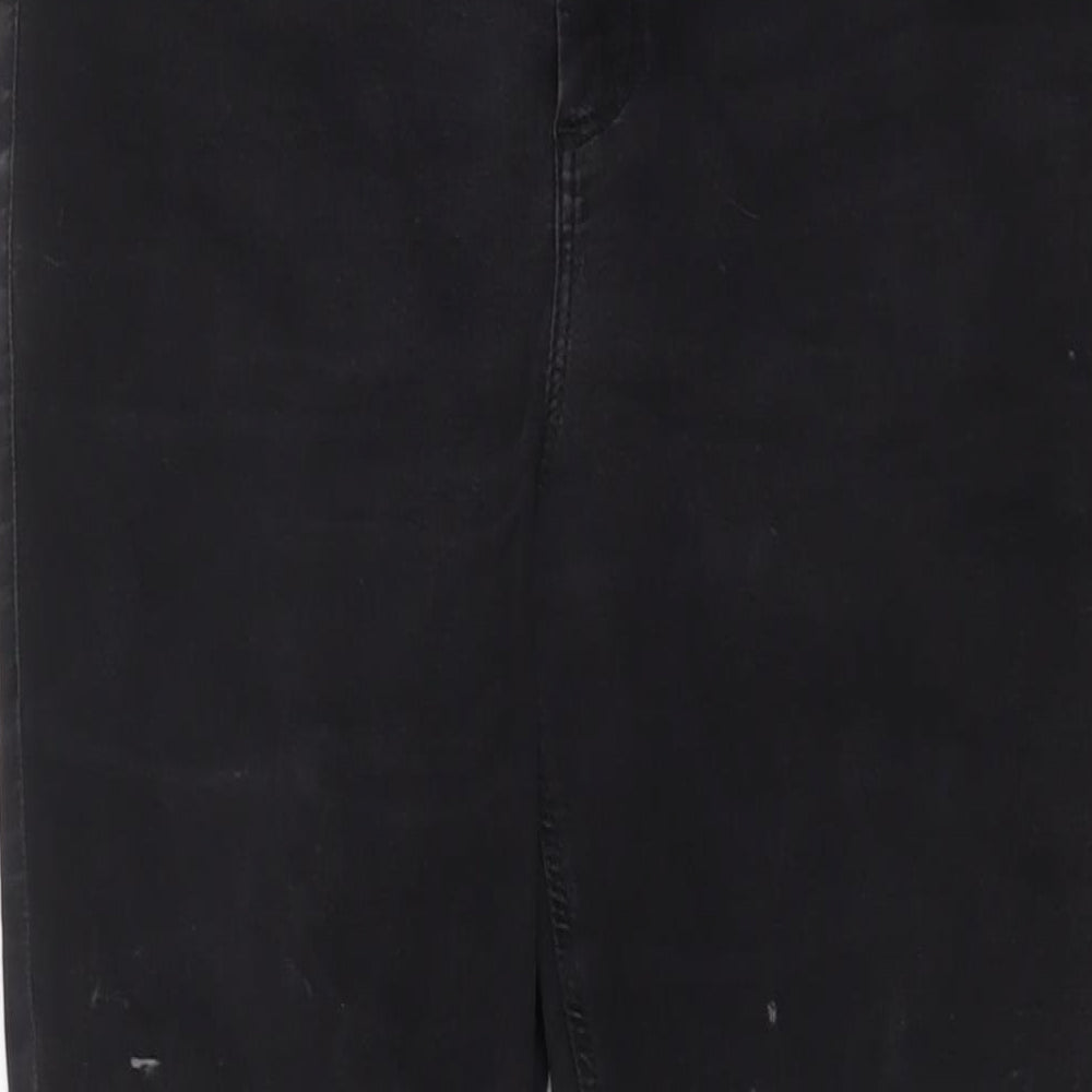 Topshop Womens Grey Cotton Skinny Jeans Size 34 in L30 in Regular Zip