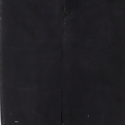 Topshop Womens Grey Cotton Skinny Jeans Size 34 in L30 in Regular Zip