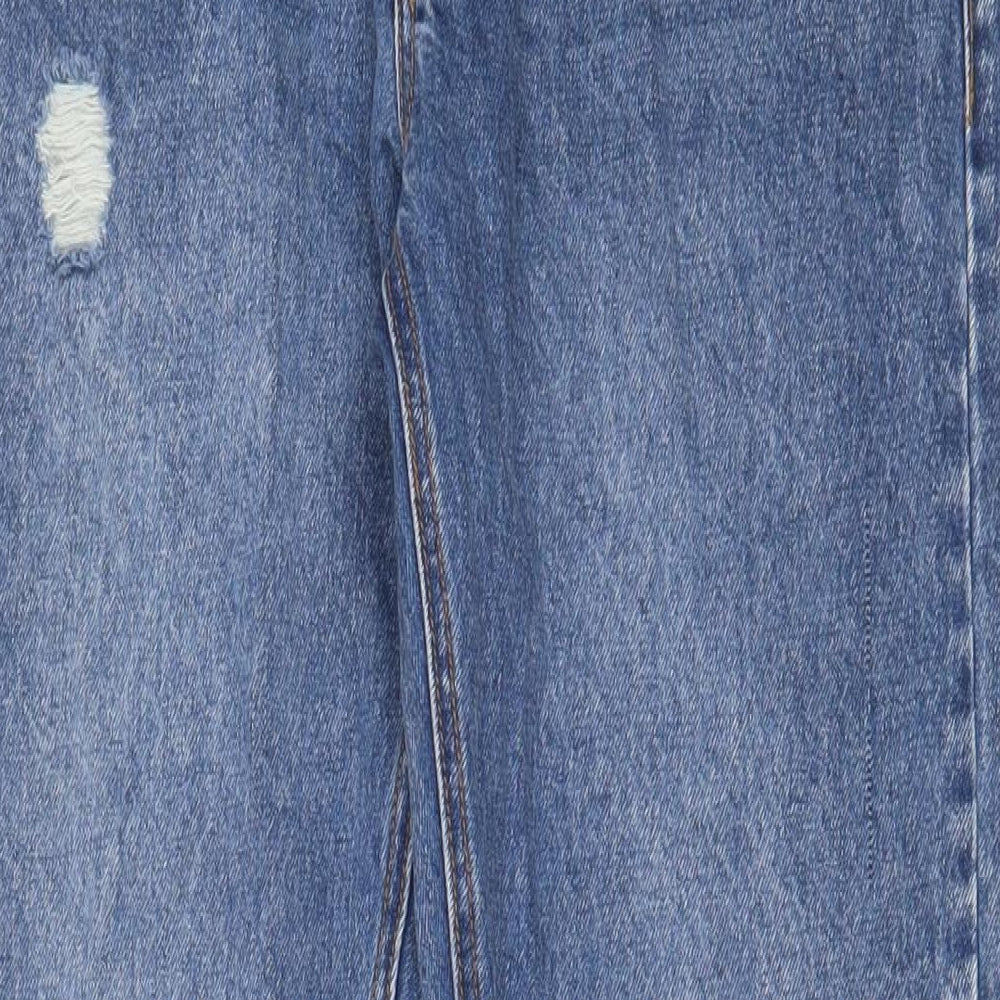 FOREVER 21 Mens Blue Cotton Straight Jeans Size 33 in L32 in Regular Zip