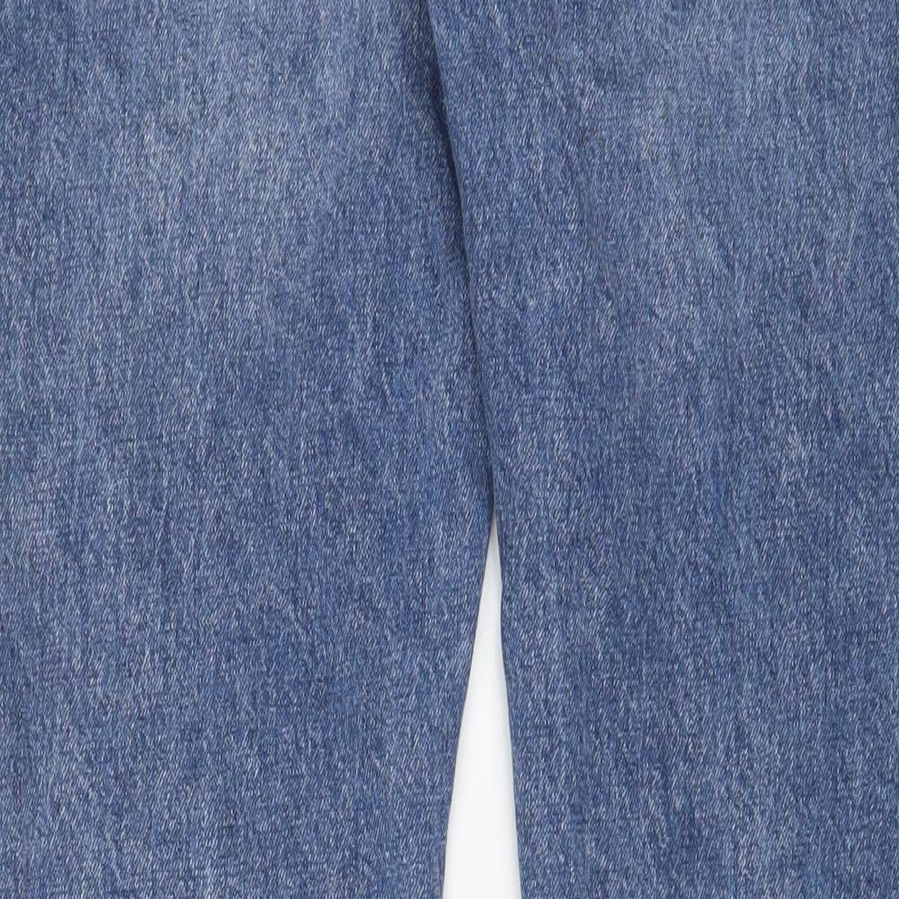 FOREVER 21 Mens Blue Cotton Straight Jeans Size 33 in L32 in Regular Zip