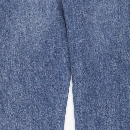 FOREVER 21 Mens Blue Cotton Straight Jeans Size 33 in L32 in Regular Zip