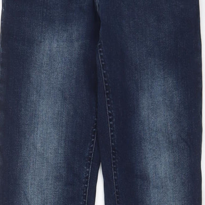 Denim & Co. Mens Blue Cotton Straight Jeans Size 28 in L30 in Slim Zip