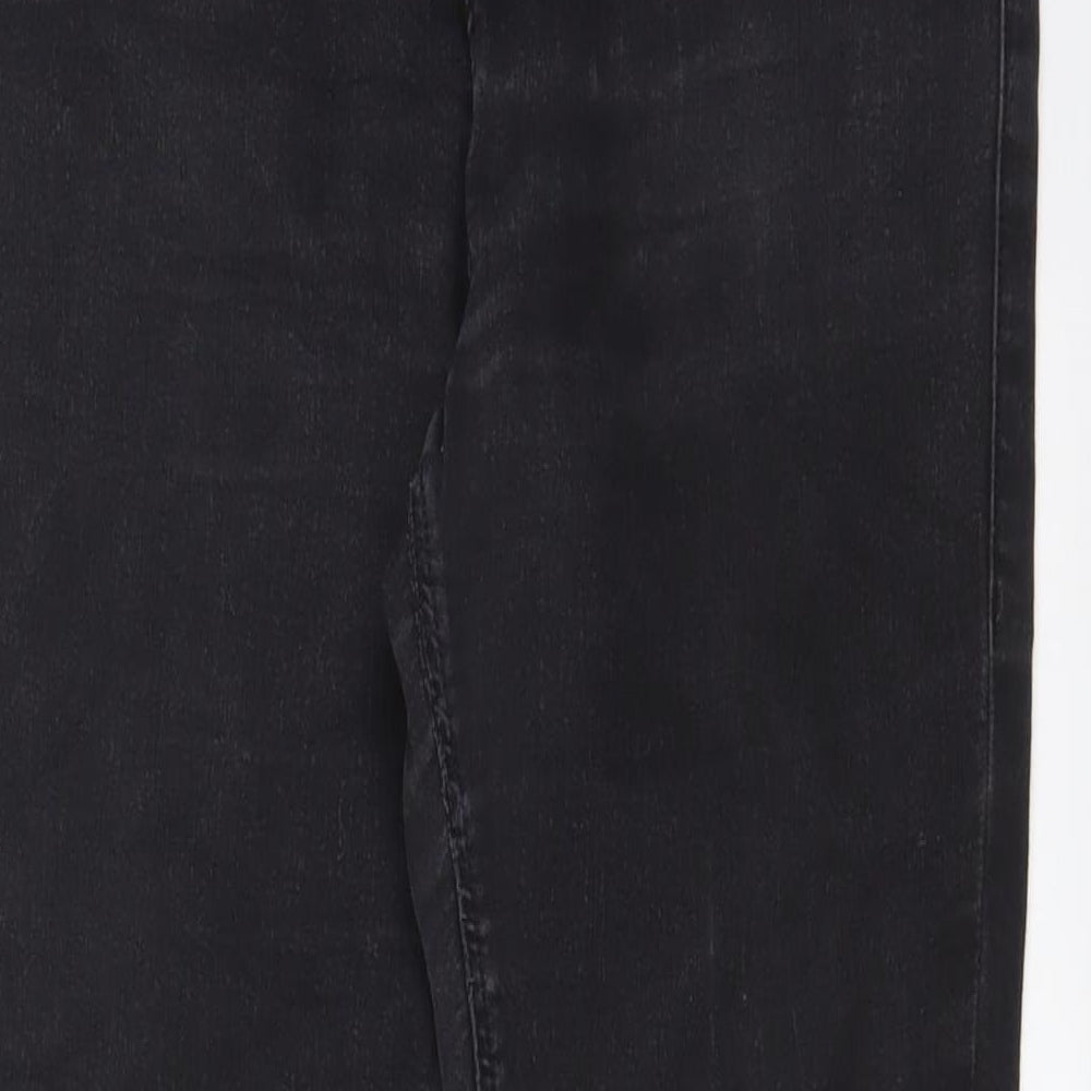 Topshop Womens Grey Cotton Skinny Jeans Size 34 in L32 in Regular Zip