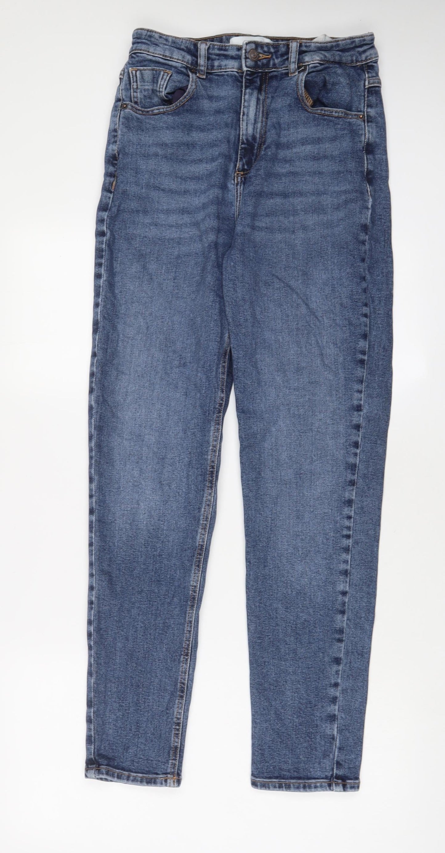 Womens UK Size 10 RESERVED Regular Fit Skinny Blue Jeans