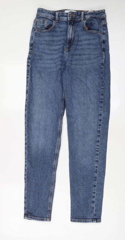 Womens UK Size 10 RESERVED Regular Fit Skinny Blue Jeans