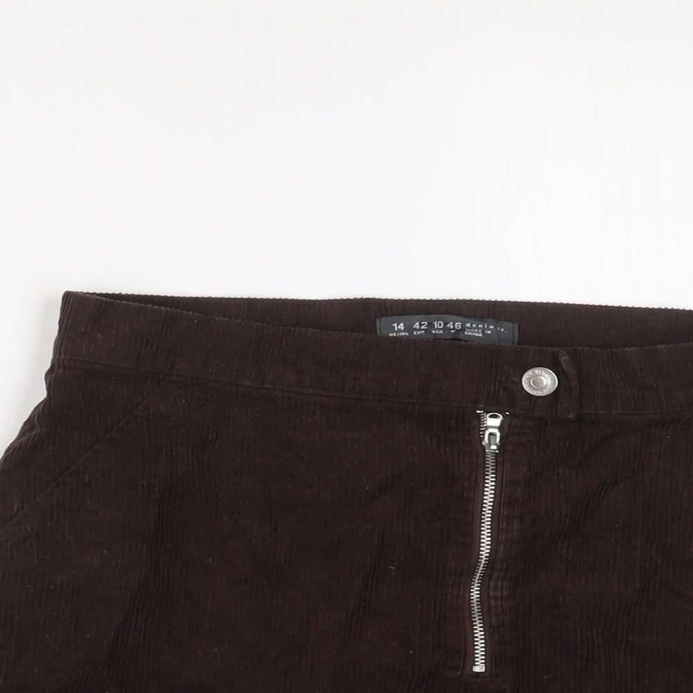 Womens UK Size 14 Denim & Co. A-Line Corduroy Skirt