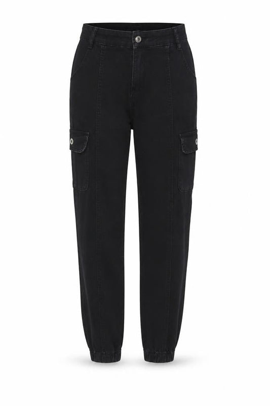 Womens UK Size 10 Denim wise Regular Fit Tapered Black Jeans