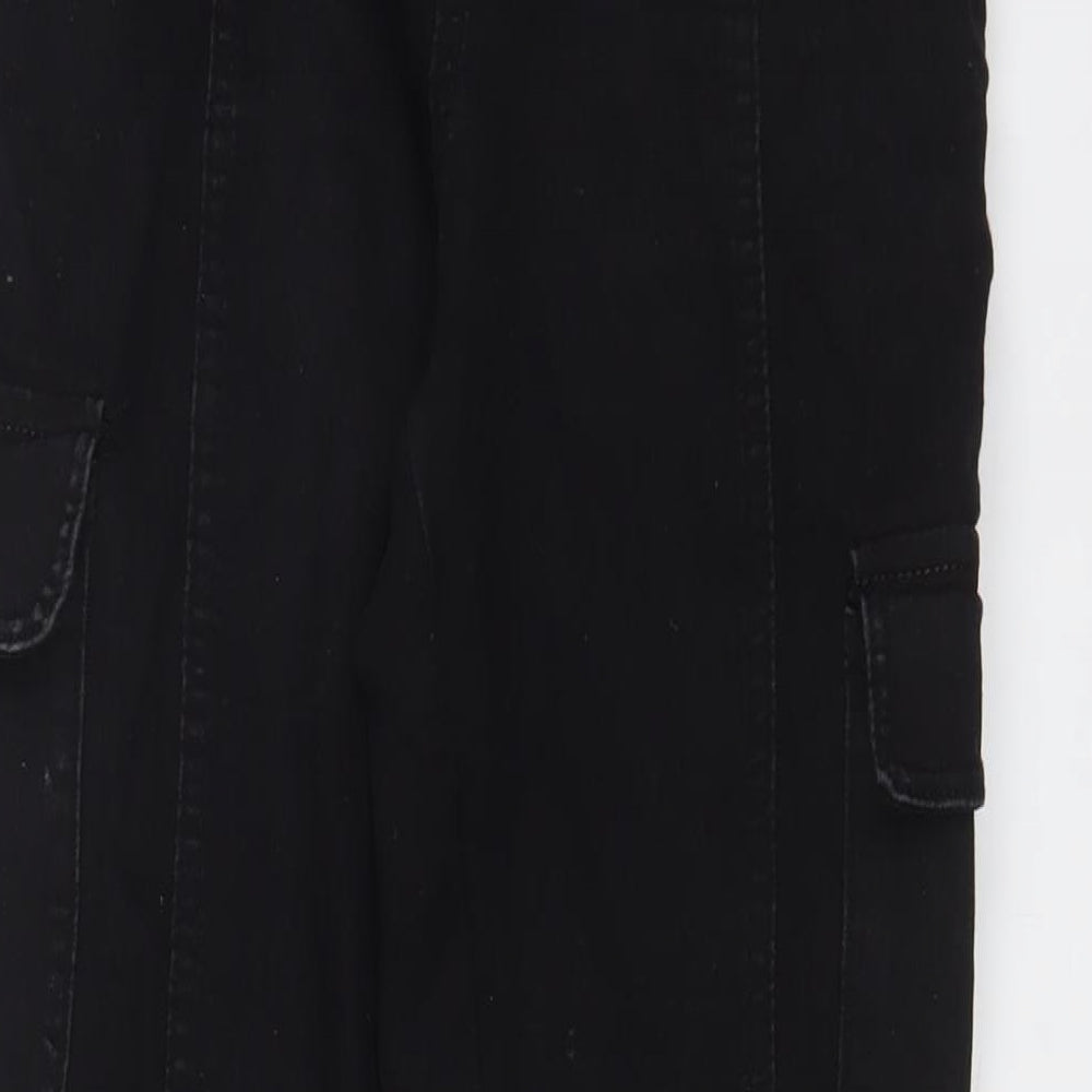 Womens UK Size 10 Denim wise Regular Fit Tapered Black Jeans