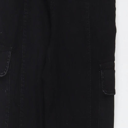 Womens UK Size 10 Denim wise Regular Fit Tapered Black Jeans