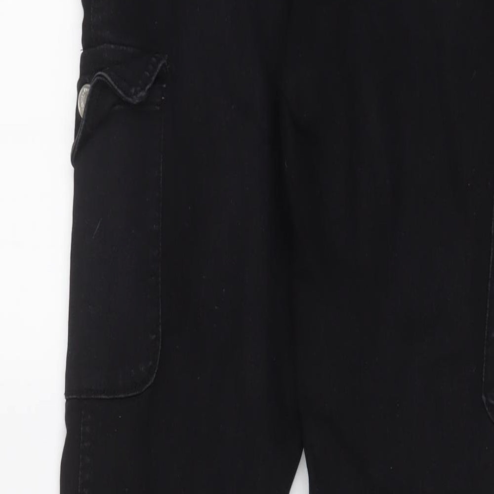 Womens UK Size 10 Denim wise Regular Fit Tapered Black Jeans