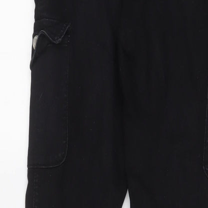 Womens UK Size 10 Denim wise Regular Fit Tapered Black Jeans