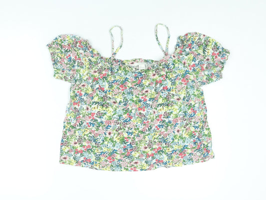 Womens UK Size S H&M Multicoloured Basic Blouse