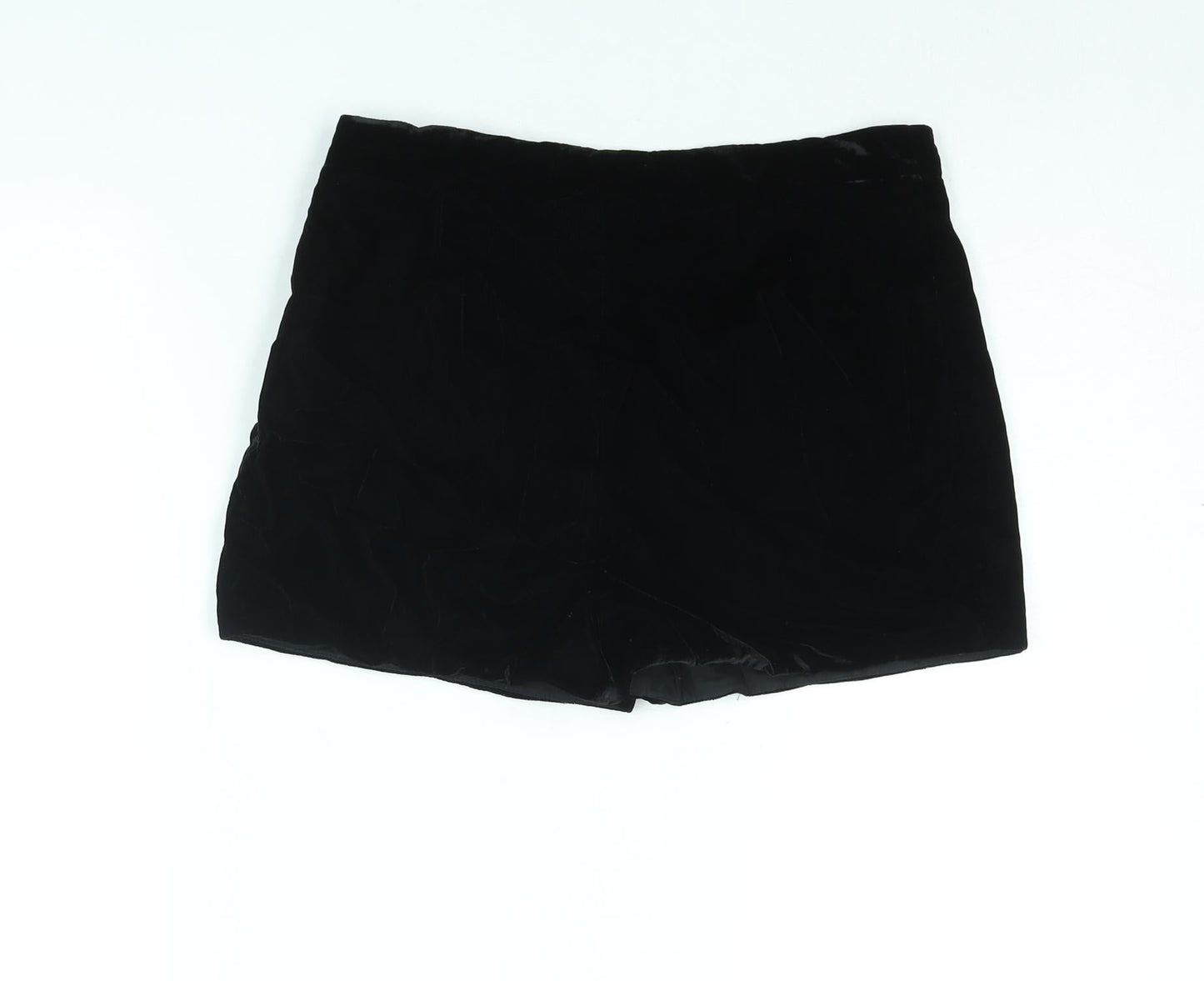Autograph Girls Black Polyester Mom Shorts Size 13-14 Years Regular Zip