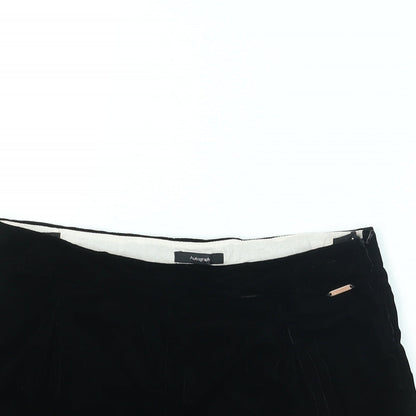 Autograph Girls Black Polyester Mom Shorts Size 13-14 Years Regular Zip