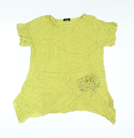 Womens UK Size 10 Klass Yellow Basic Blouse