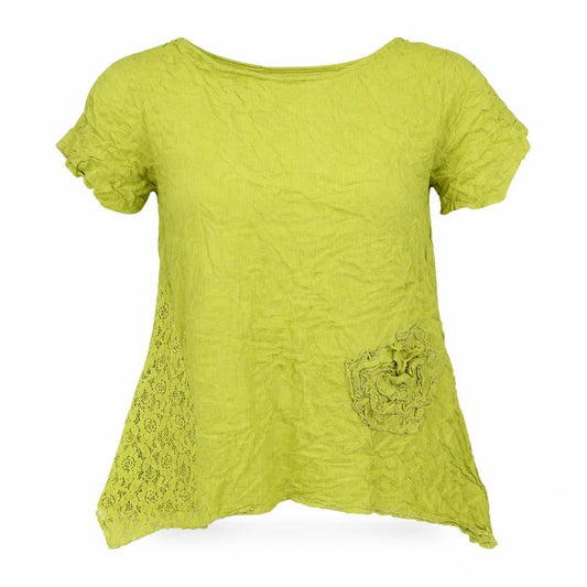 Womens UK Size 10 Klass Yellow Basic Blouse