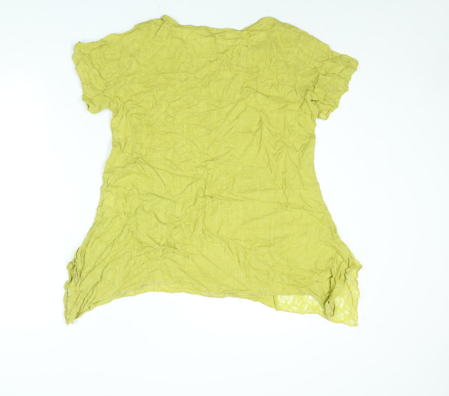Womens UK Size 10 Klass Yellow Basic Blouse