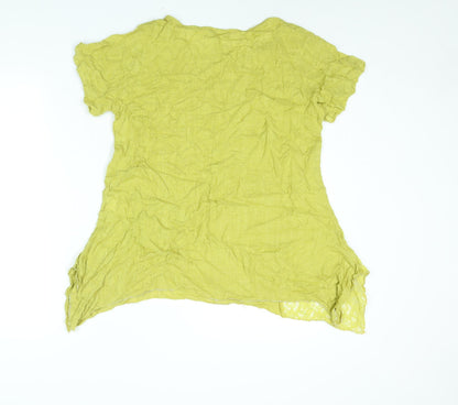 Womens UK Size 10 Klass Yellow Basic Blouse