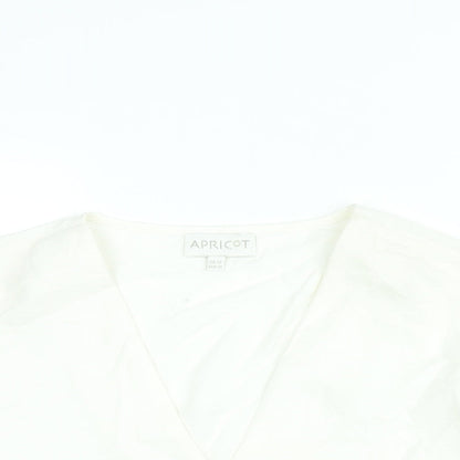 Womens UK Size 12 Apricot White Basic Blouse
