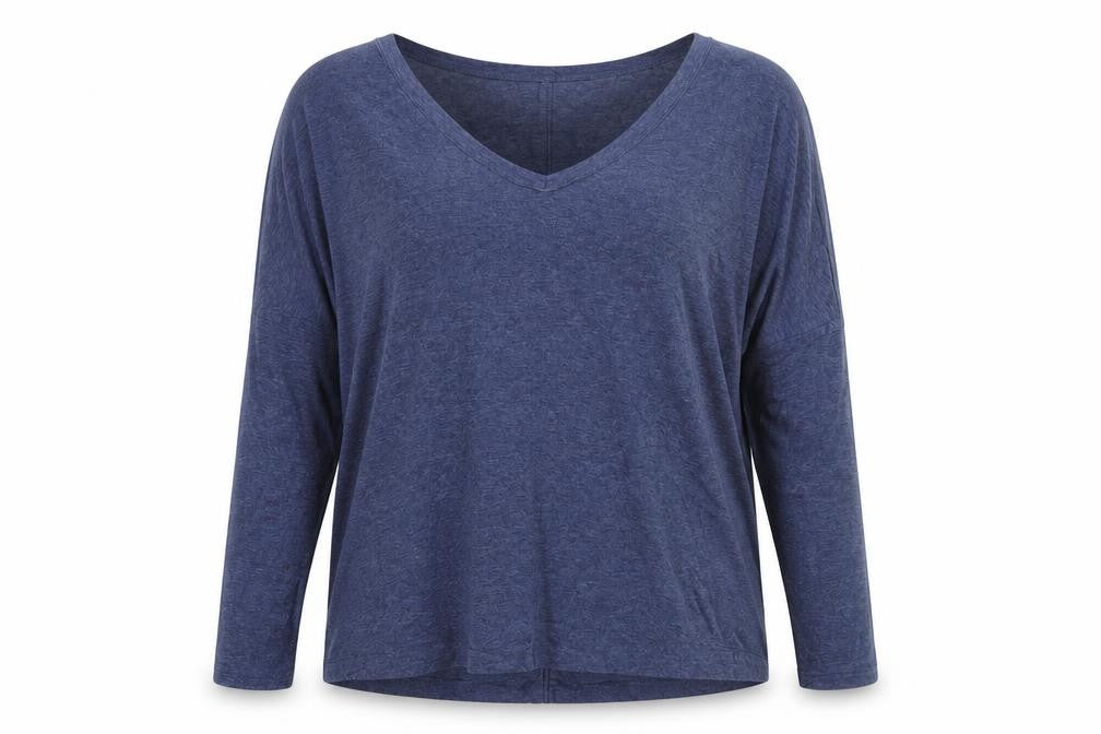 Next Womens Blue Viscose Basic Blouse Size 12 V-Neck