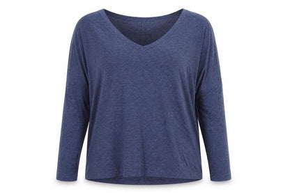 Next Womens Blue Viscose Basic Blouse Size 12 V-Neck