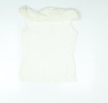 Womens UK Size 14 Principles White Basic Blouse