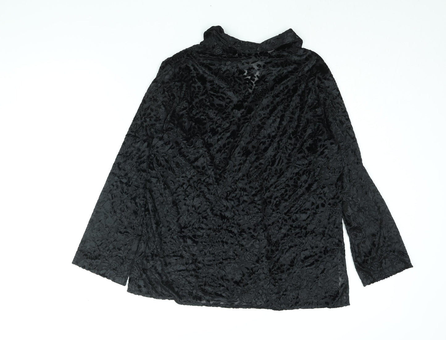 Womens UK Size 18 Sara Neal Black Basic Button-Up
